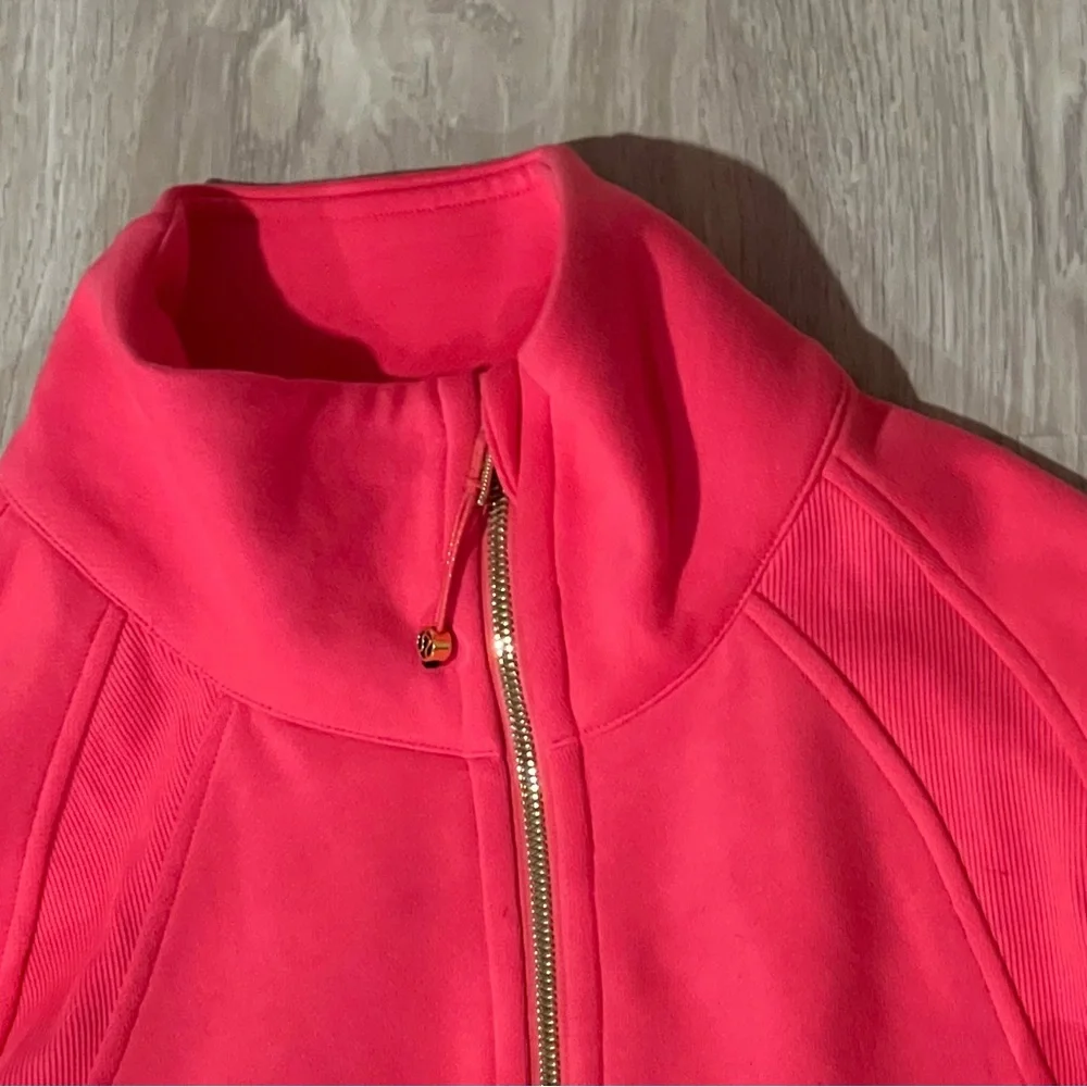 Lululemon Scuba Oversized Hoodie Funnel Neck Pullover Glaze Pink GOLD ZIP M/L - Picture 6 of 6